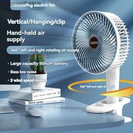 Electric Fans New multifunctional claw style desktop hair dryer wall mounted fan three speed high wind handheld portable fanY240320