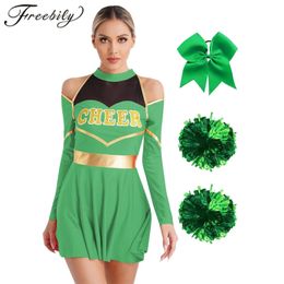 Womens Youthful Cheerleading Costumes Cosplay Cheerlead Uniform Dress Schoolgirls Cheer Dance Outfits Cheerleader Dancewear Sets 240305