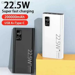 Cell Phone Power Banks 200000mAh large capacity power pack 22.5W USB C fast charging external auxiliary battery suitable for iPhone 15 14 SamsungC24320