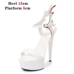 Dress Shoes 2021 Stripper Heels Pole Dance Waterproof Platform Women Sandals Catwalk Female Model T Sexy Party Club Girl Wedding H240321WAOB