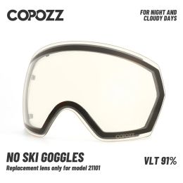 Goggles COPOZZ Replacement Ski Goggles Lens For Model 21101 Antifog UV400 Spherical Ski Glasses Snow Goggles Eyewear Lenses (Lens Only)