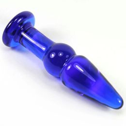 Men and Women Anus Dilator Masturbator Crystal Glass Anal Plug Adult Toy Anal Dildo Glass Butt Plug Couples Sex Toys For Woman