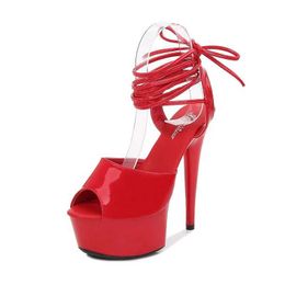 Dress Shoes Womens Sandals Walking Show High-heeled Thin-heeled Sexy Platform Women 2020 Summer Wedding Red H240321HRZJ7C53