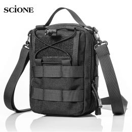 Bags 1000D Portable Military Tactical Bag Outdoor Camping Shoulder Crossbody Bags Waterproof Hunting Army Mochila Molle Pack XA996WA