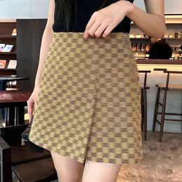 Designer Women's Skirts Full Print Letter Logo Side Zipper Design Fashion Casual Spring Summer Women's Cute Sexy Slim Khaki Skirt