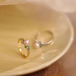 New Green Zirconia Pearl Ring Design - Japan and Korean Style
