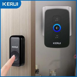 Doorbells KERUI wireless ring doorbell waterproof doorbell with battery 500ft remote control cordless 32 chime 433MHz outdoorY240320