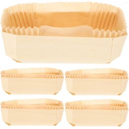 Disposable Dinnerware Wooden Box Paper Tray Rectangular Toast Mold Multi-use Baking High Temperature Resistance Kitchen Cake Holder