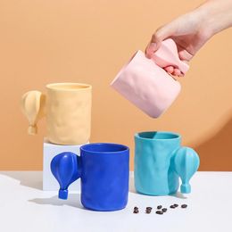 Mugs 3D Air Balloon Mug 350 ML Creative Design Cup Ceramic Coffee Drinks Container