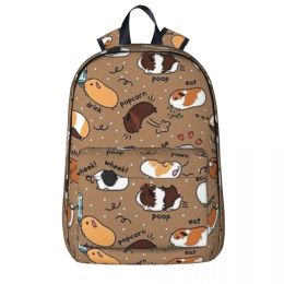 Bags Guinea Pig Daily ToDo List Backpacks Large Capacity Student School Bag Shoulder Bag Laptop Rucksack Waterproof Travel Rucksack