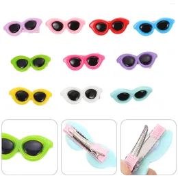 Dog Apparel 10 Pcs Pet Glasses Hairpin Hairpins Sunglasses Shape Trendy Fashion Cat Clips Plastic Accessories