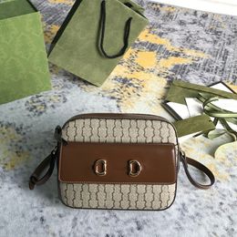 Designer Bag Womens Designer Handbag Ebony canvas Gold hardware double ring Luxury Shoulder Bag Handbag Crossbody Bag Leather high quality