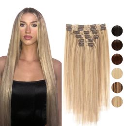 Extensions MRSHAIR Big Volume 24inch 240G Clip in Human Hair Extensions Seamless Clip in Hair Pieces 6PCS FULL Head For Thick Raw Hair