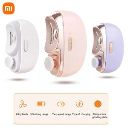 Control Xiaomi Mijia Electric Automatic Nail Clipper Pedicure Tools with Light Trimmer Nail Cutter Manicure for Baby Adult Care Scissors