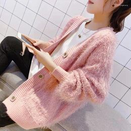 Women's Sweaters Spring Famale V-Neck Cashmere Tassel Sweater Women Knitted Cardigan Hollow Out Knitwear Clothing Loose Tops 2024 T203