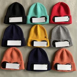 2024 054 Ccp two lens logo campany men caps cotton knitted warm beanies outdoor trackcaps casual Winter windproof hats lens removeable