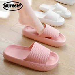 Slippers 2024 Summer Flip Flops Women Indoor Home te Shoes Eva Soft-Soled Cloud Slides Couple Non-Slip Casual Sandals H240325
