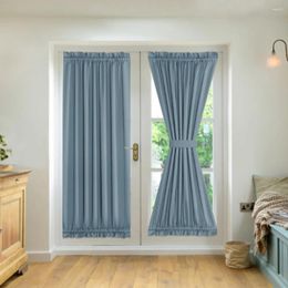 Curtain 2 Panel Blackout Rod Pocket Door For French Sliding Glass One Room Darkening