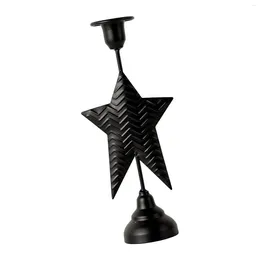 Candle Holders Black Iron Taper Holder Table Centerpiece For Festive Party Decor
