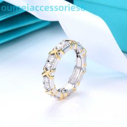 2024 Jewellery Designer Brand Band Rings Ring Engagement Rings for Women Rose Gold Silver Cross Ring Fashion Jewelrys Designers Size 5-9 Lady Girls Party Gift