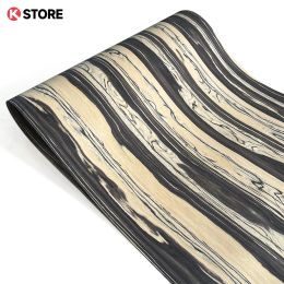 Guitar 1 Roll Veneer Ebony In Black And White Check Wood Handmade Wooden Furniture Sound/Audio Guitar DIY Veneer Craft 55*240cm