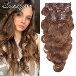 Extensions 240 Grammes Body Wave Clip In Human Hair Extensions Brazilian Real Human Hair 10Pcs Clip Ins Remy Hair For Women Natural Colour