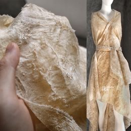 Profile fabric transformation transparent texture new Chinese clothing designer fabric