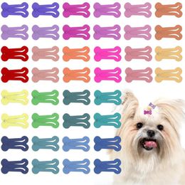Dog Apparel 5Pcs/lot Cute Hairpin Colourful Bone Shape Pet Small Dogs Hair Clips For Maltes Chihuahua Pug Grooming Accessories