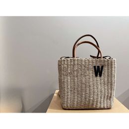 Fashion designer bag able High-end Lafite Straw tote bags Portable Large Capacity Handwoven Women's Vacation Bag, designer Leather Handle Shoulder Strap