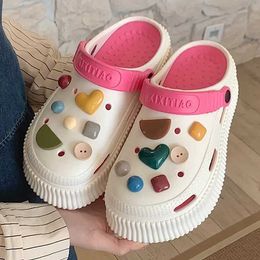 Slippers New Womens Vacation Care Hospital DIY Accessories Work Sandals Summer Anti slip Soft Sole Shoes IC 2024 H2403253