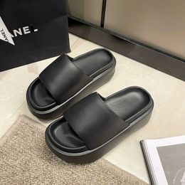 Slippers Womens Anti slip Elevator Slide 8cm New Thick Bottom EVA Fashion Home Platform Summer Coat SandalsRVR1 H240321