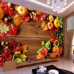 Wallpapers Custom Po Wallpaper Country Style Fresh Fruit Background Wall Supermarket Shop Living Room Decoration Mural