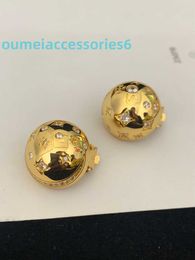 Branddesigner Western Empress Dowagerearring Stud Round Hemisphere Moon Saturn Ear Clip Womens End and Antique Style with Earrings