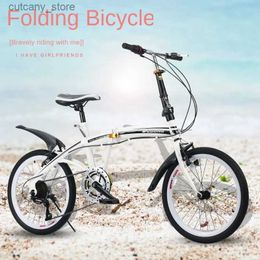 Bikes Ride-Ons High Appearance 20 Inch Edition Simp Comfortab And Easy Folding Bicyc Fashion Dual Disc Brake Variab Speed Bicyc 2023 L240319