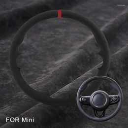 Steering Wheel Covers Customized Car Streeing Cover For Mini Cooper Coupe Clubman Countryman 2014-2024 Suede Braid Non-slip