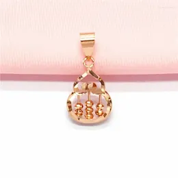 Pendants Classic Pendant Plated 14K Rose Gold Openwork Fashion Gourd Abacus Necklace Ethnic Style Ladies Jewelry