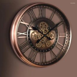 Wall Clocks Clock Modern Design Living Room Decoration Large Size Mechanical Gear Watch Home Decor Klokken Wandklokken