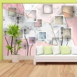 Wallpapers Custom Removable Peel And Stick Wallpaper Accept For Living Room Dandelion Floral Contact Wall Papers Home Decor Art