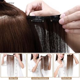 Extensions Snoilite Clip In Natural Hair Extensions 50g170g Full Head Natural Hair Clip Brazil Human Hair Straight Hairpiece 8Pcs/Set
