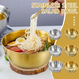 Bowls Kitchen Stainless Steel Fruit Salad With Scale Style Bowl Soup Noodles Utensil Large Containers Capacity Korean S5P2
