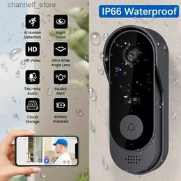 Doorbells WiFi video doorbell wireless 1080P high-definition intercom infrared night vision camera home safety smart home WiFi intercom doorbellY240320