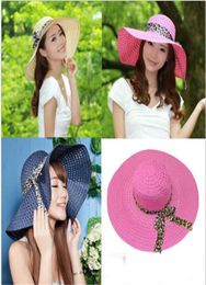 New Wide Brim Floppy Fold Sun Hat Summer Hats for Women Out Door Sun Protection Straw Hat Women Beach Hat TO6045515597