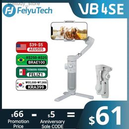 Stabilisers FeiyuTech official VB4SE smartphone Stabiliser facial tracking 3-axis universal joint portable and foldable focus knob Q240321
