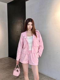 Pra new 2024 high-end clothes triangular two piece set jacket jackets womens designer top shorts sets for women outfits gift