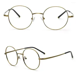 Sunglasses Frames Vintage Round Women Optical Eyeglasses Men Retro Metal Glasses Gold Prescription Eyewear Fashionable Light Spectacles