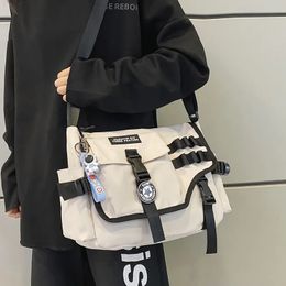 Canvas Crossbody Bags for Women Nylon Men Postman Student Shoulder Messenger Bag Large Satchel Fashion Bookbag Big Handbags 240309