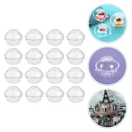 Take Out Containers 60 Pcs Cake Box Dessert Packing Boxes Single Plastic Cookie Case Pastry