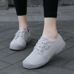 Walking Shoes Women Mesh Loafers Spring Autumn Sports Outdoor Light Flats Black Breathable Fitness Sneakers Soft Size 35-42