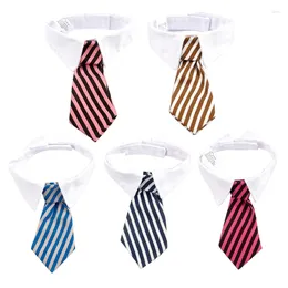 Dog Apparel Stripe Print Bow Tie For Dogs Grooming Accessories Small Animal Children Adjustable Pet Product Wholesale
