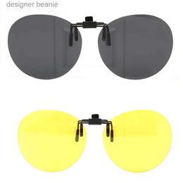 Sunglasses Womens circularly Polarised clip sunglasses flip over mens fashionable oval UV400 driving night vision sunglasses clipC24320